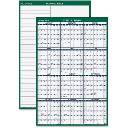 AT-A-GLANCE At A Glance AAGPM21028 24 x 36 in. Vertical Wall Planner - Blue AAGPM21028